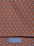 Hermès silk tie orange and blue horses 605723 HA