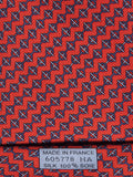 Hermès silk tie red Equestrian pattern 605778 HA
