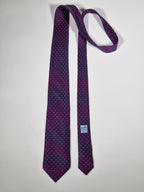 605781 Hermès tie blue H pattern 605781 HA