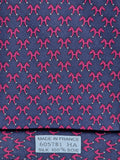 605781 Hermès tie blue H pattern 605781 HA