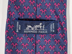 605781 Hermès tie blue H pattern 605781 HA