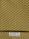 Hermès silk tie yellow H pattern 605806 IA