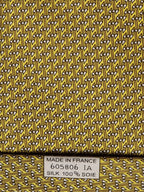 Hermès silk tie yellow H pattern 605806 IA