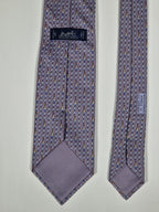 Hermès silk tie grey equestrian pattern 605813 IA