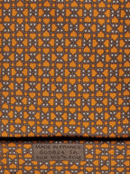 Hermès silk tie orange chain pattern 605824 IA