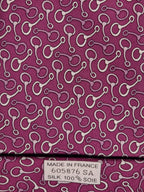 605876 Hermès tie purple equestrian pattern 605876 SA