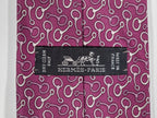 605876 Hermès tie purple equestrian pattern 605876 SA