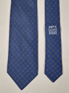 605883 Hermès tie blue nautic pattern 605883 SA