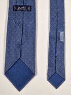 605883 Hermès tie blue nautic pattern 605883 SA