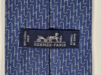 Hermès silk tie blue H pattern 605906 SA