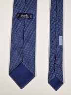 Hermès silk tie blue H pattern 605906 SA