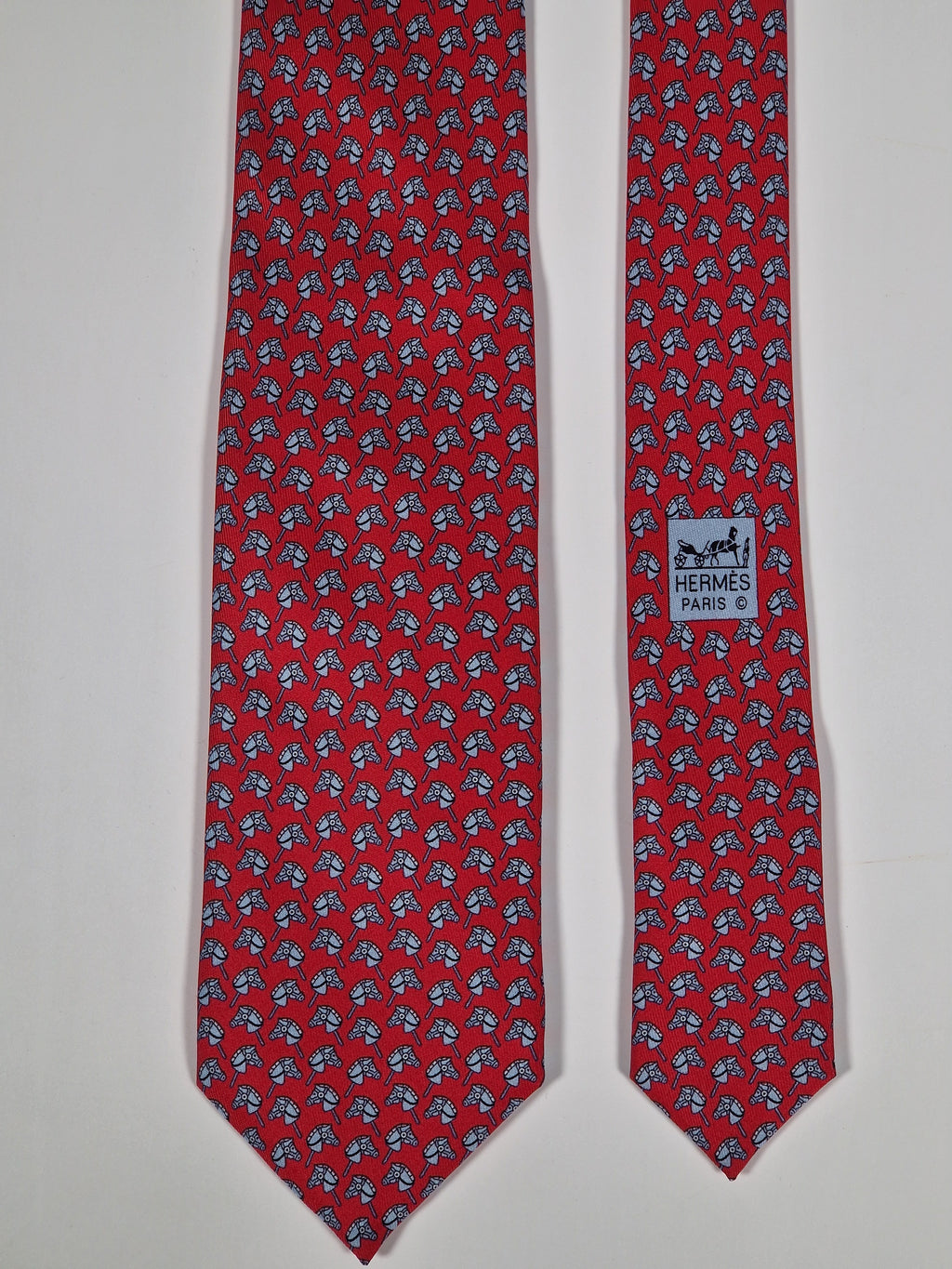 Hermès silk tie red squirrel and hazelnut 625851 IA