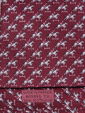 Hermés silk tie maroon equestrian pattern 605995 TA with box