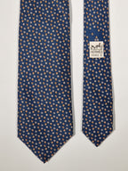 606047 Hermès tie blue marbles pattern 606047 OA