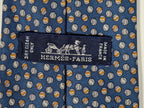 606047 Hermès tie blue marbles pattern 606047 OA
