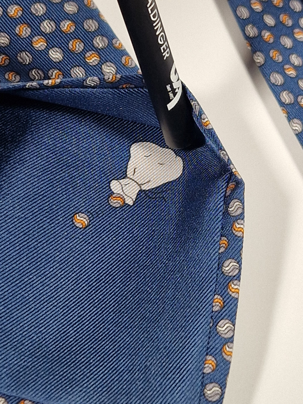 606047 Hermès tie blue marbles pattern 606047 OA
