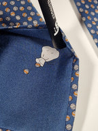 606047 Hermès tie blue marbles pattern 606047 OA