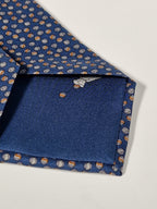 606047 Hermès tie blue marbles pattern 606047 OA