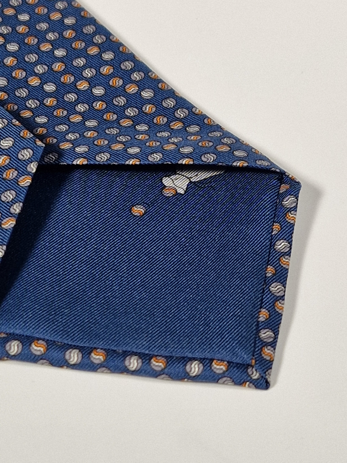 606047 Hermès tie blue marbles pattern 606047 OA