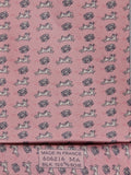 Hermès silk tie pink dog and collar 606216 MA