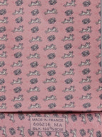 Hermès silk tie pink dog and collar 606216 MA