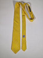 606216 Hermès tie yellow dog and collor 606216 MA with box