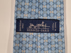 Hermès silk tie blue H pattern 6244 MA