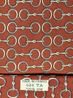000624 Hermès tie brown equestrian pattern 624 TA