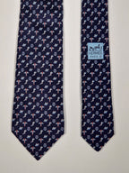 Hermès silk tie blu historical Hermès pattern 6250 MA