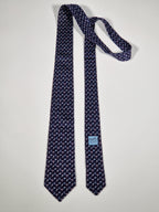 Hermès silk tie blu historical Hermès pattern 6250 MA