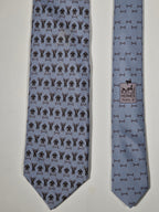 Hermès silk tie blue whimsical gym monkey 625660 EA