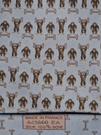 Hermès silk tie blue whimsical gym monkey 625660 EA