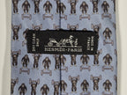 Hermès silk tie blue whimsical gym monkey 625660 EA