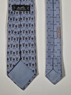 Hermès silk tie blue whimsical gym monkey 625660 EA