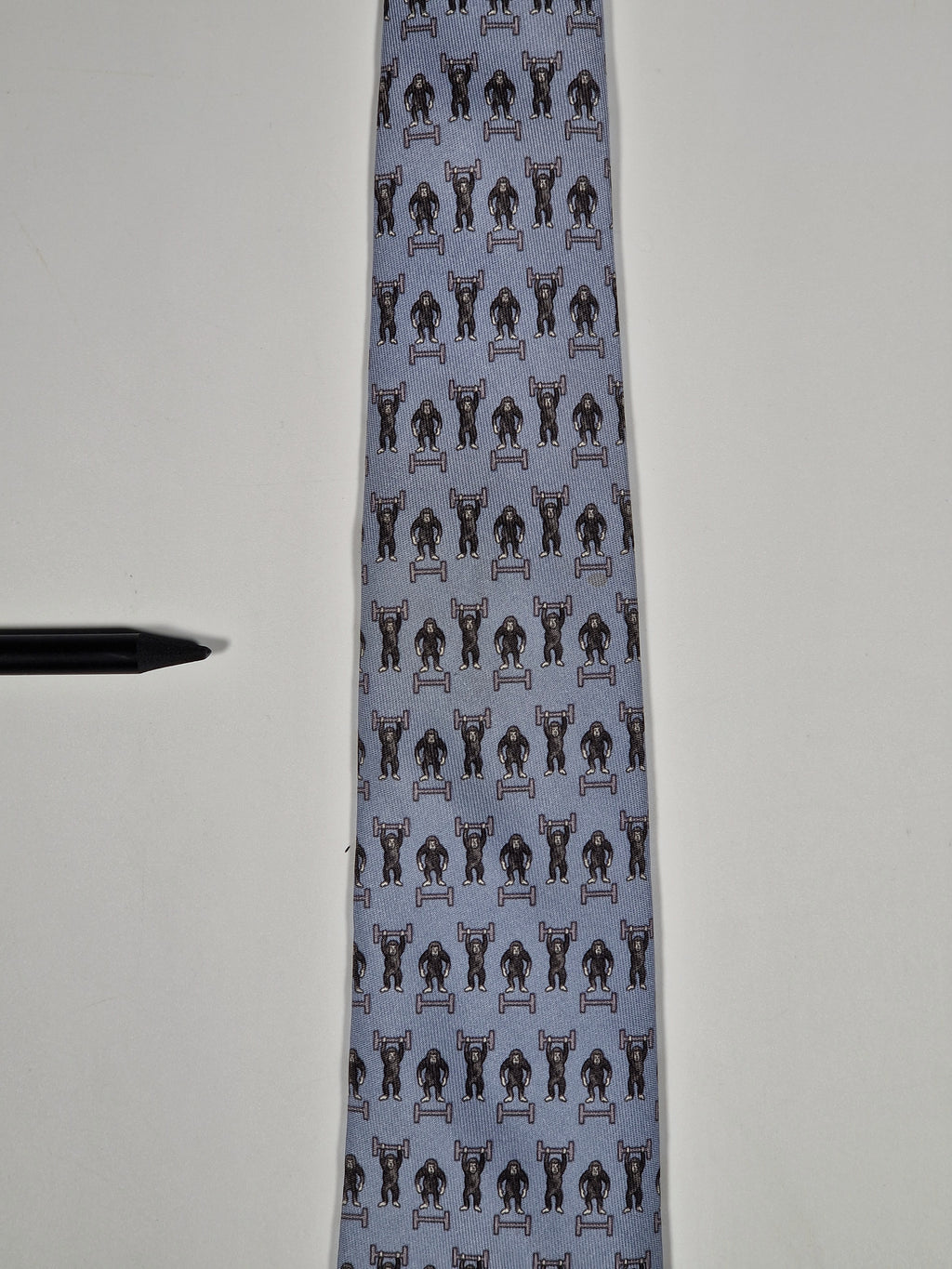 Hermès silk tie blue whimsical gym monkey 625660 EA