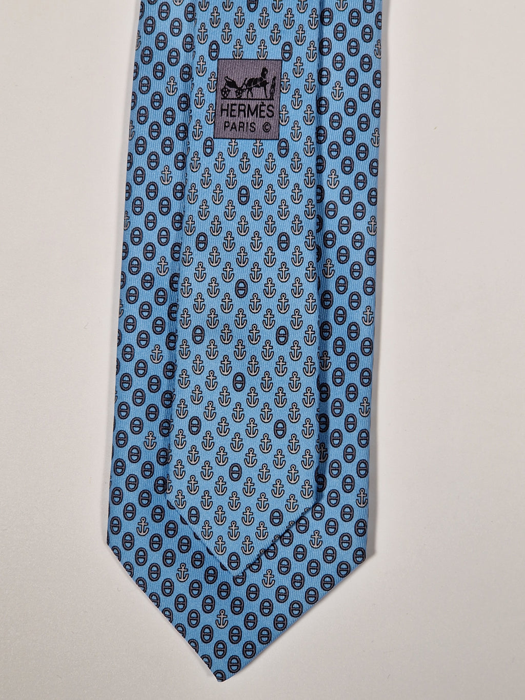 625683 Hermès tie blue navy pattern 625683 PA