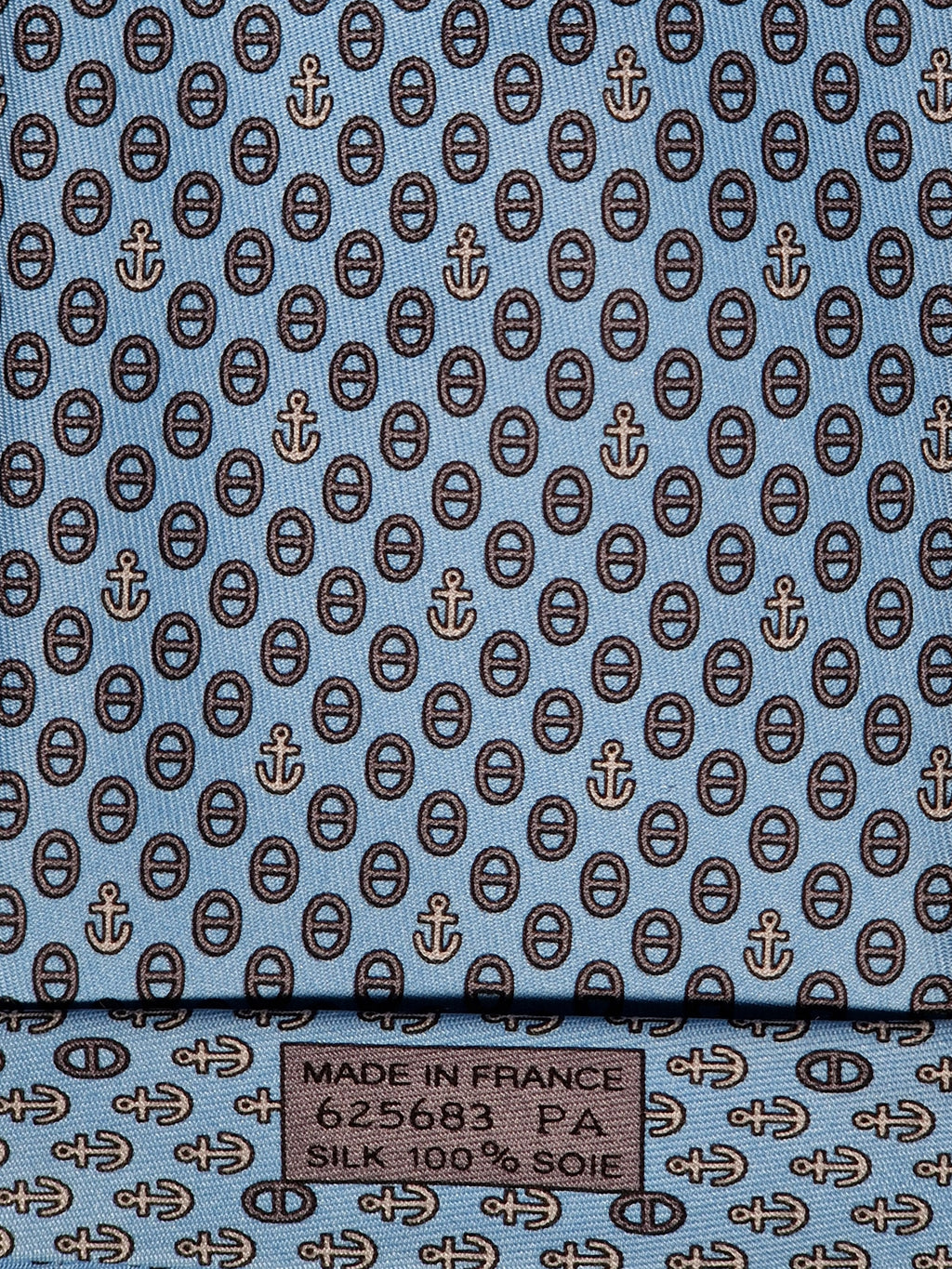 625683 Hermès tie blue navy pattern 625683 PA