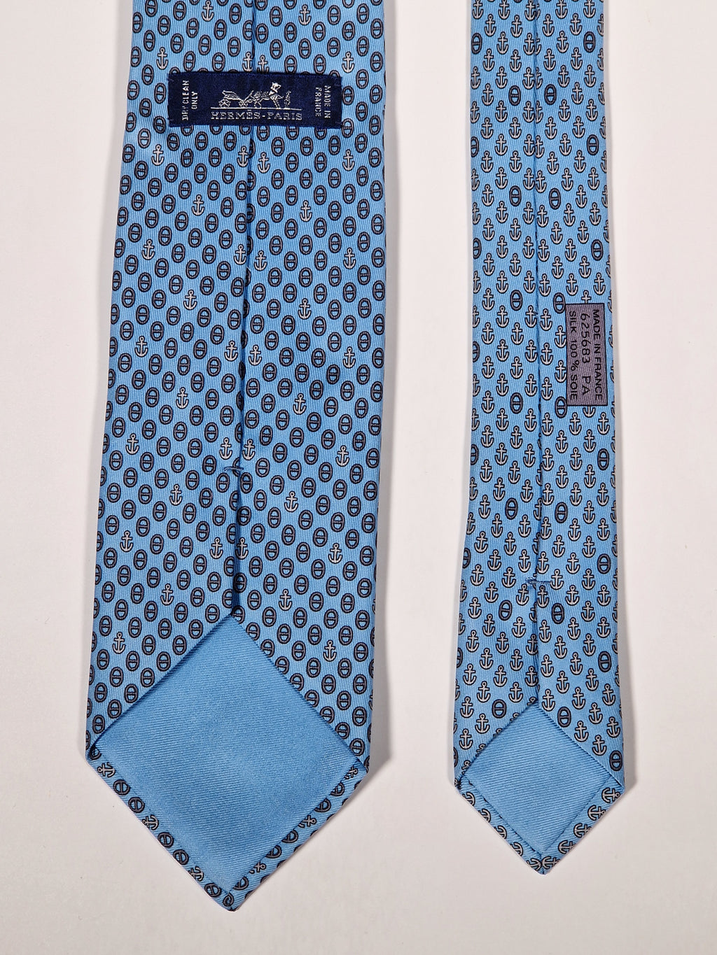 625683 Hermès tie blue navy pattern 625683 PA