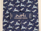 625800 Hermès tie blue horse and goat pattern 625800 HA