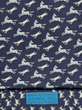 625800 Hermès tie blue horse and goat pattern 625800 HA