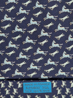625800 Hermès tie blue horse and goat pattern 625800 HA