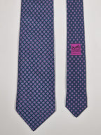 625811 Hermès silk tie blue turtle pattern 625811 TA