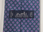 625811 Hermès silk tie blue turtle pattern 625811 TA
