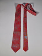 Hermès silk tie red squirrel and hazelnut 625851 IA