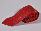 Hermès silk tie red eggs and anmals Hermès 625890 SA tie red