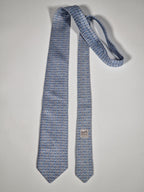 626025 Hermès silk tie blue bird pattern 626025 OA