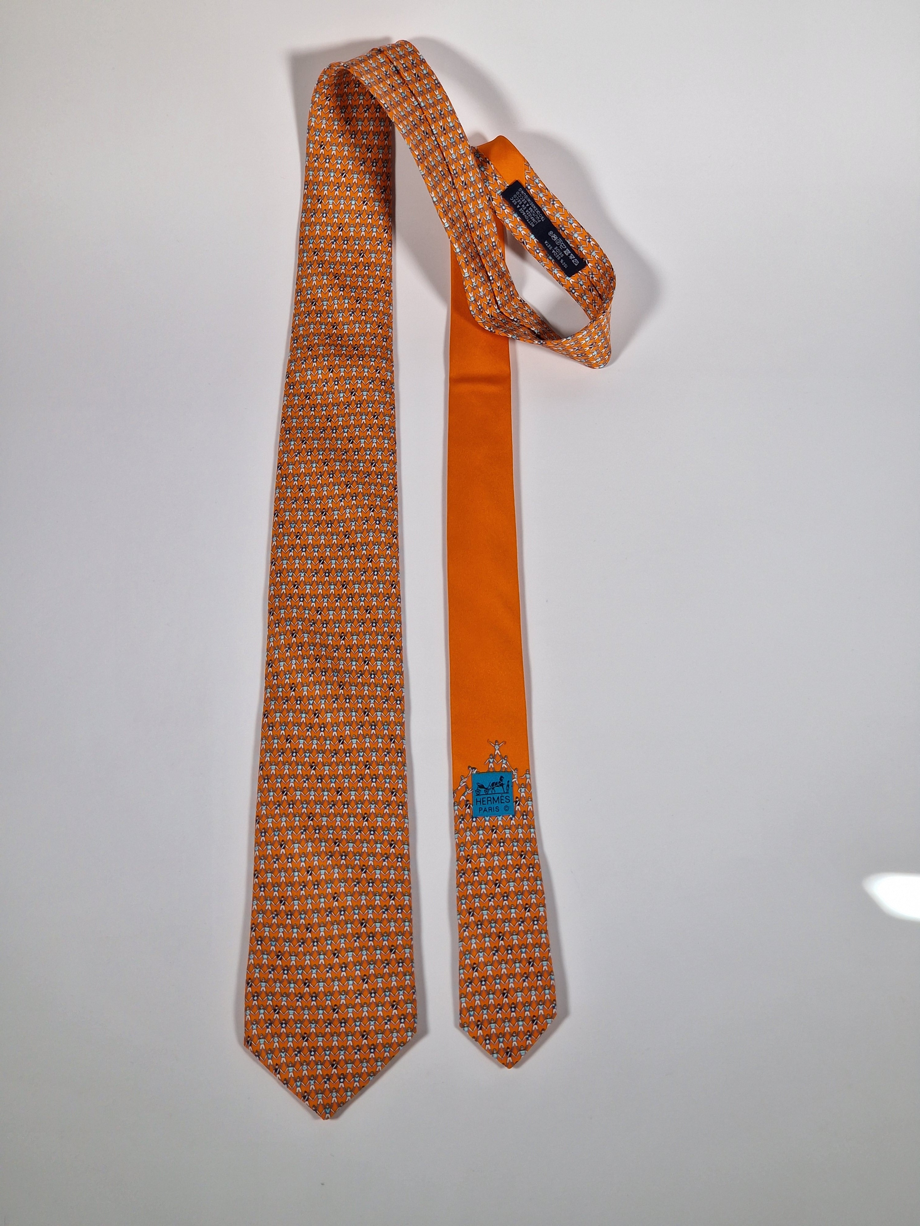 Hermès 626073 FA orange tie