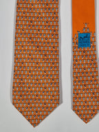 Hermès 626073 FA orange tie