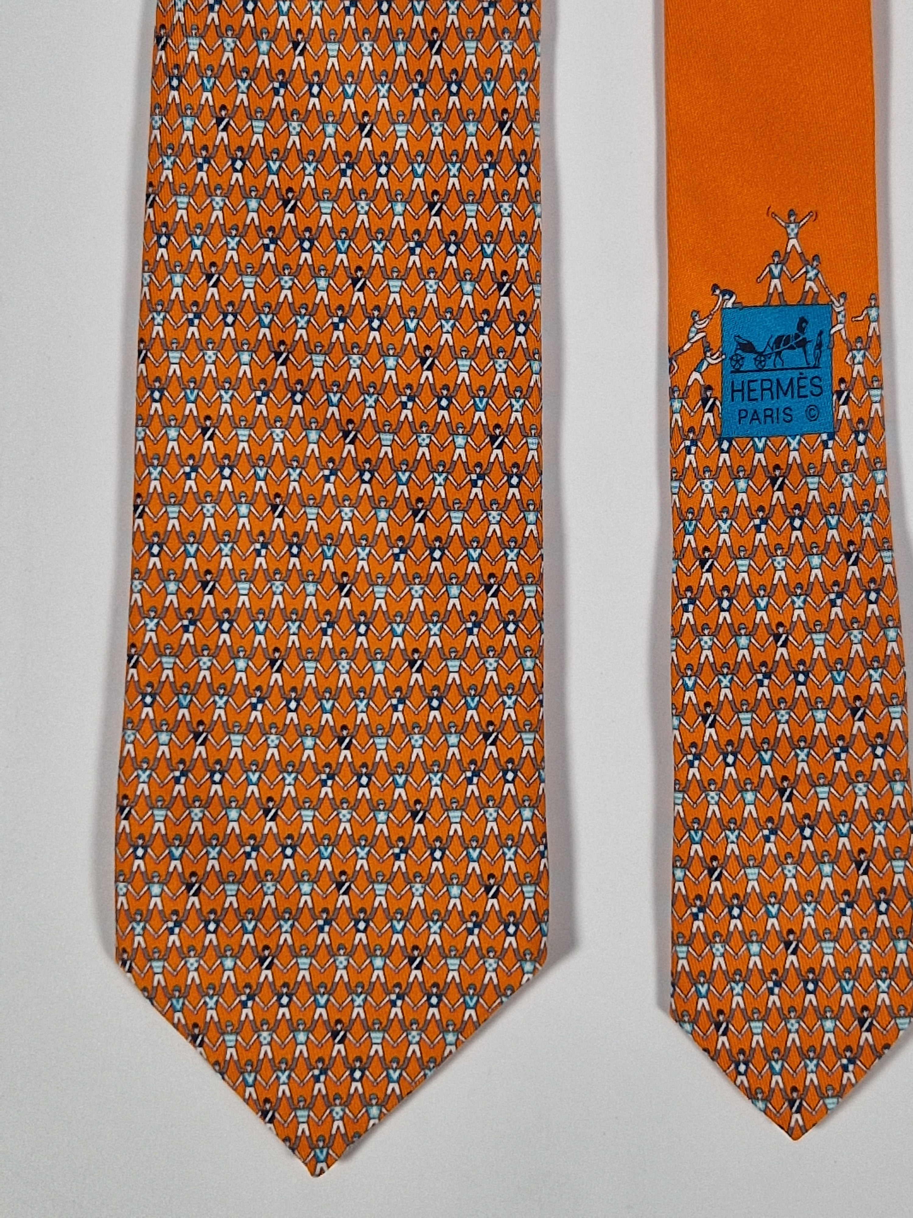 Hermès 626073 FA orange tie