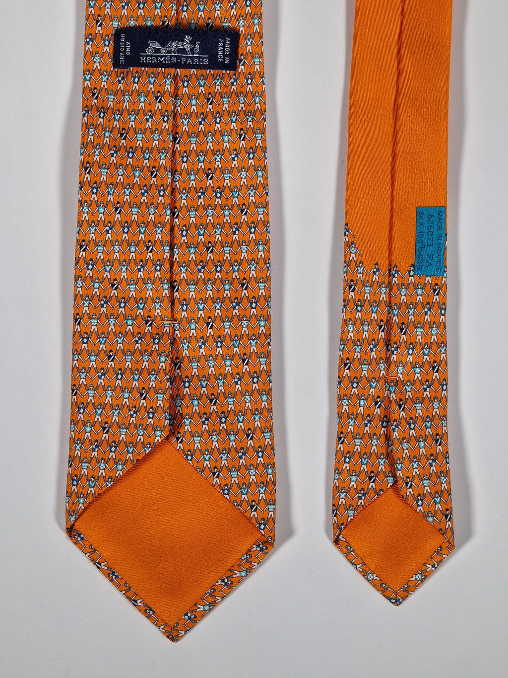 Hermès 626073 FA orange tie